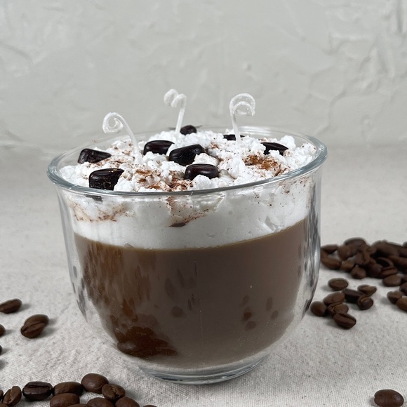 Mocha Latte Coffee Candle 16 Oz - Picture 3 of 7